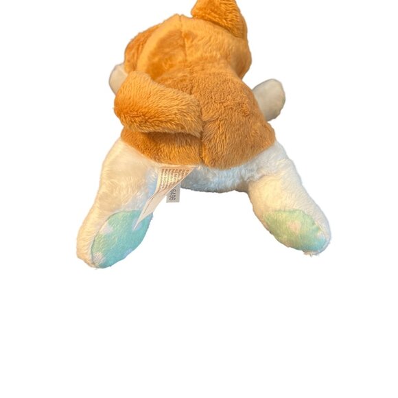 Animal Adventure Plush Dog Stuffed Animal Toy Brown White Green Heart Paws 9" - Picture 4 of 6